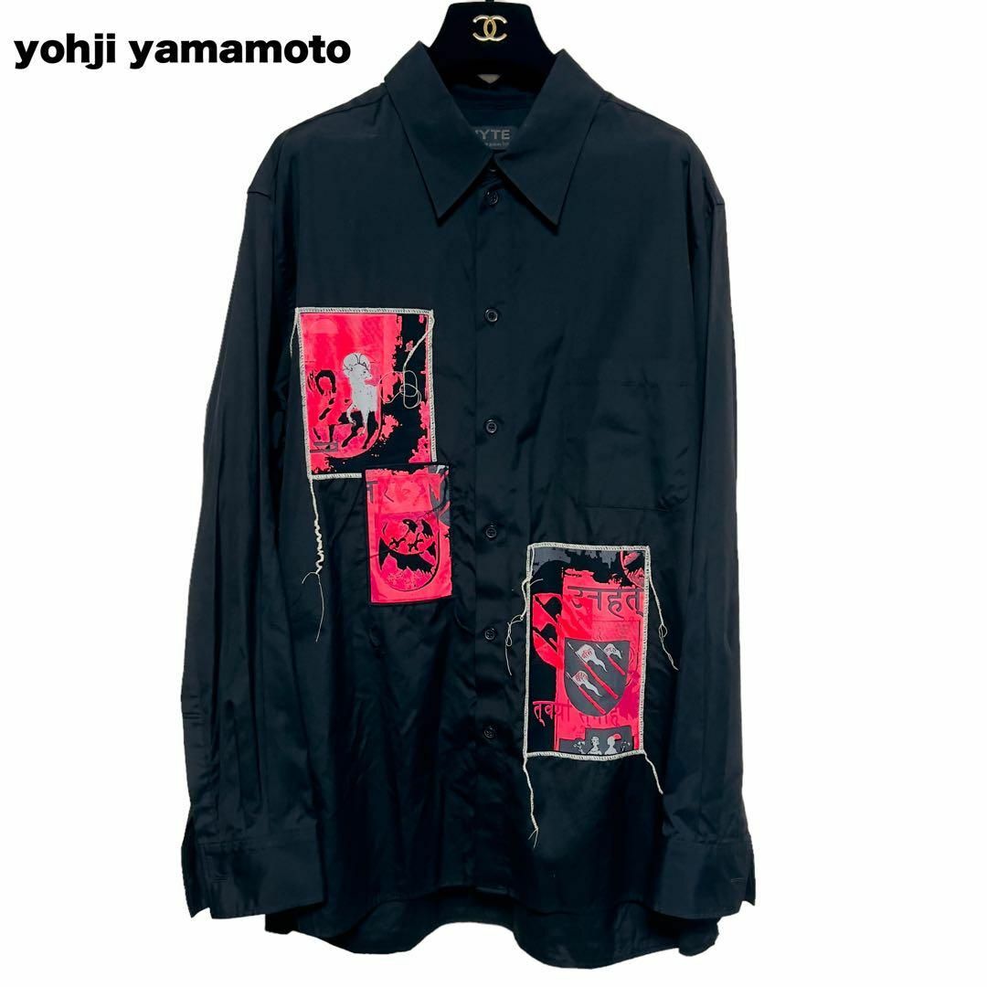 yohji yamamoto ヨウジヤマモト パッチワークシャツ 大きいサイズ