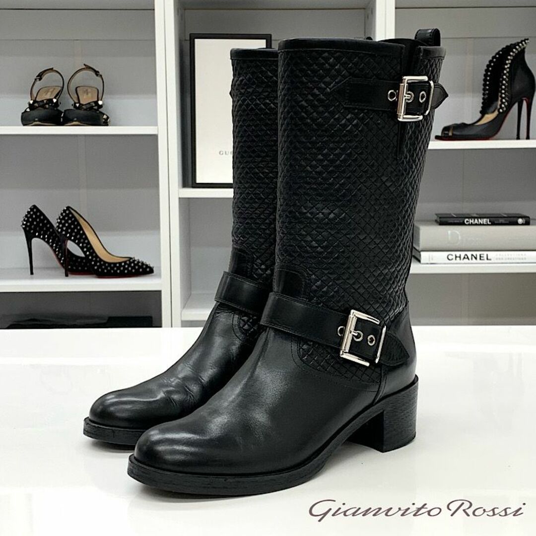 Gianvito Rossi - 6133 ジャンヴィトロッシ レザー ベルト ショート ...