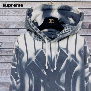 Supreme ダメージパーカー フードロゴ