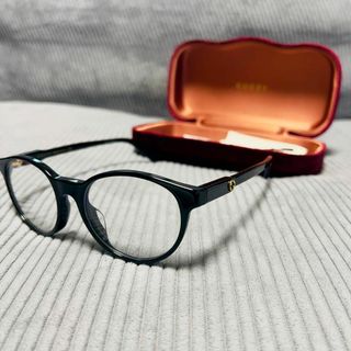 グッチ(Gucci)の【新品】グッチ 伊達メガネvブラック インターロッキング マーモント ソーホー(サングラス/メガネ)