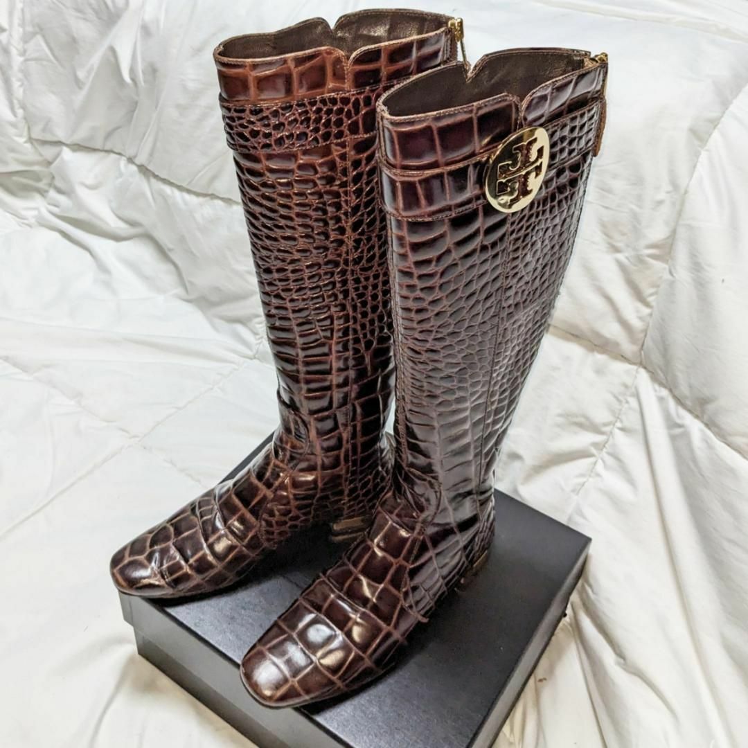 Tory Burch - 【美品】 トリーバーチ クロコダイル柄 ロングブーツ