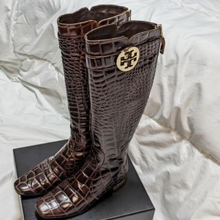 Tory Burch - 【美品】 トリーバーチ クロコダイル柄 ロングブーツ