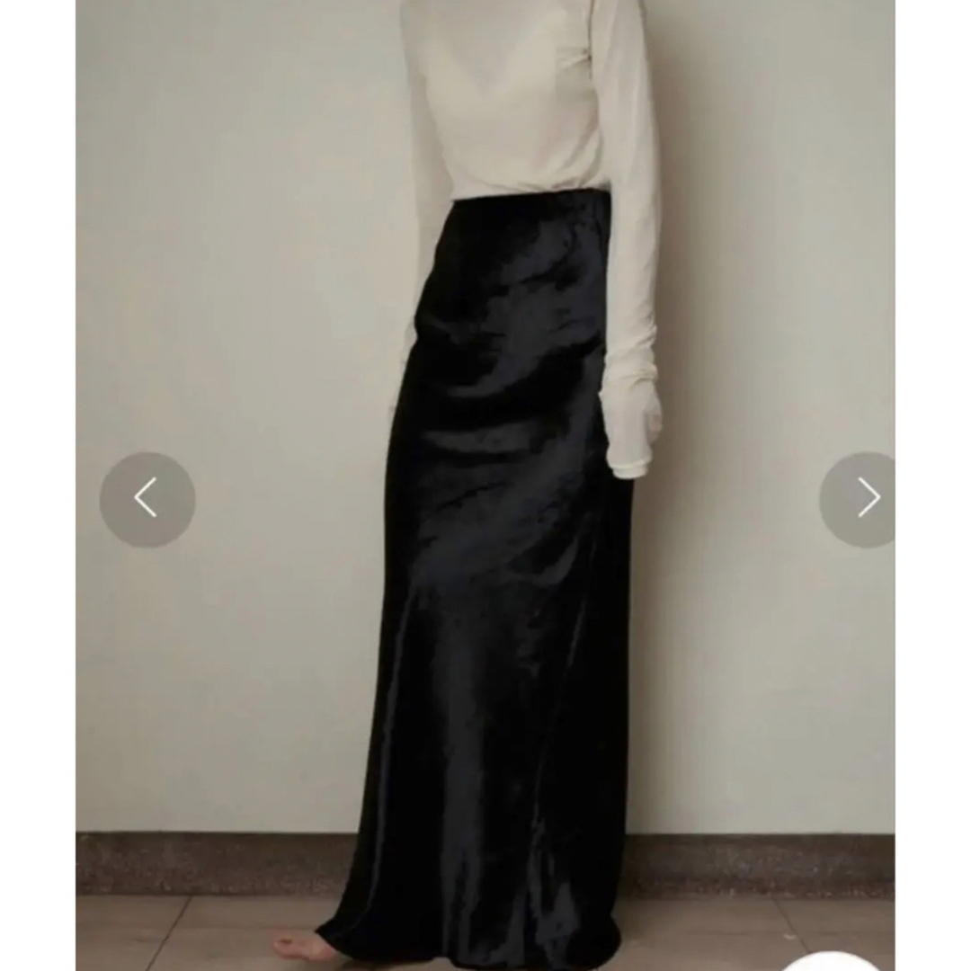 TODAYFUL - 【本日限定値下げ】enof velvet long skirt 黒 Lサイズの