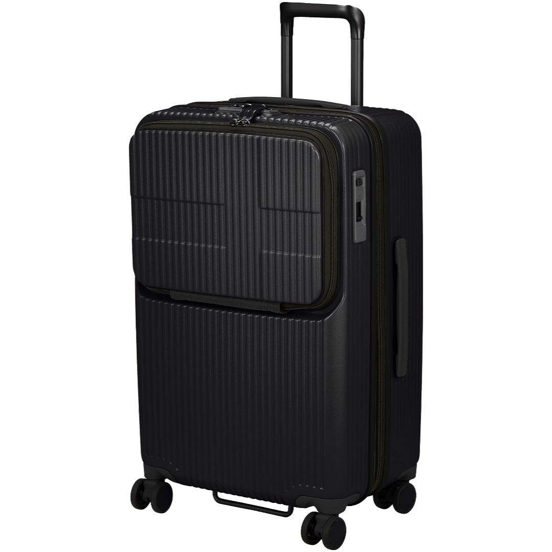 H595W39D29cm【色: マッドブラック】[イノベーター] スーツケース グッドサイズ トップオー