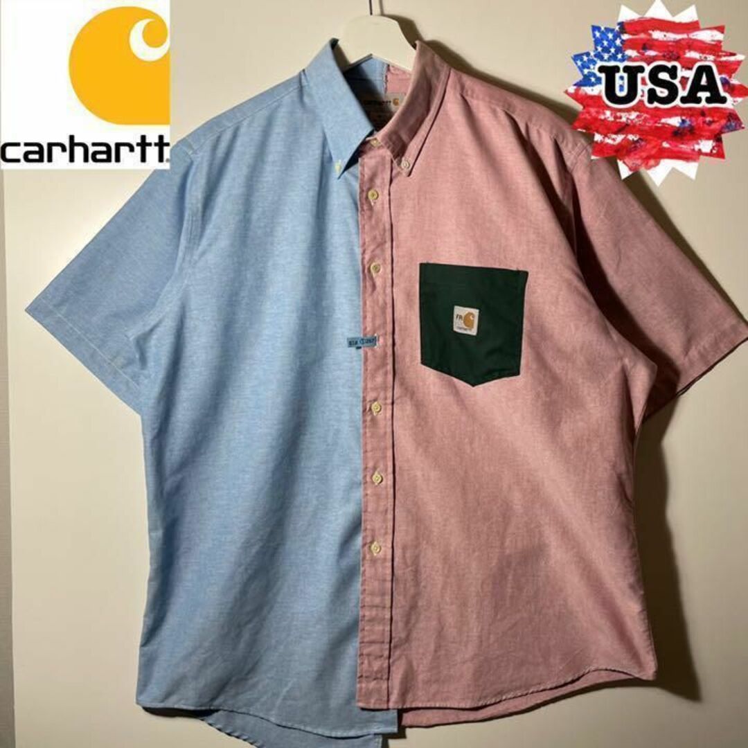 carhartt(カーハート)の希少❗️【アメリカ古着】カーハートオックスフォードシャツビッグシルエットBD メンズのトップス(シャツ)の商品写真