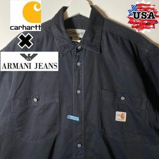 カーハート(carhartt)の超希少！アメリカ古着❗️カーハート✖︎アルマーニコラボオーバーサイズワークシャツ(シャツ)