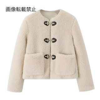 🤎10月新作🎻12487◆ファー ダッフルコート(ダッフルコート)