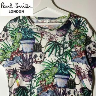 ポールスミス(Paul Smith)の【ポールスミス❗️】トロピカル柄　クレイジー柄　幾何学柄　日本製　高品質　レトロ(Tシャツ/カットソー(半袖/袖なし))