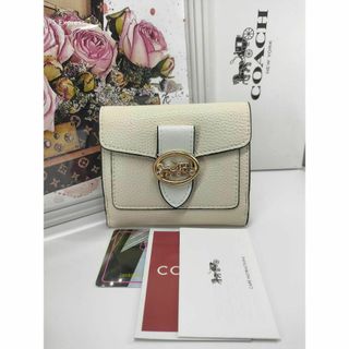 ❣️新品/未使用  COACH コーチ ジョージー スモールウォレット 白✨