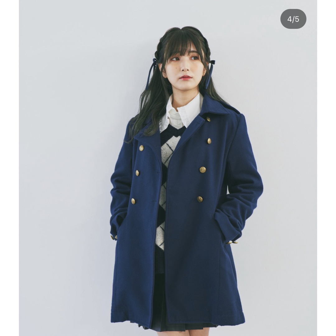 Bokanii ボカニー Boka nii ゴールドボタンピーコート