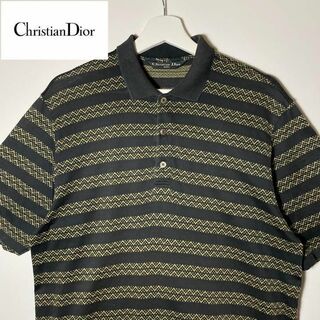 クリスチャンディオール(Christian Dior)の【Christian Dior❗️】レトロ　古着　幾何学柄　クレイジー柄(ポロシャツ)
