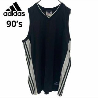 adidas - 00s adidas ハーフジップ ナイロンベスト 刺繍ロゴ ベージュ