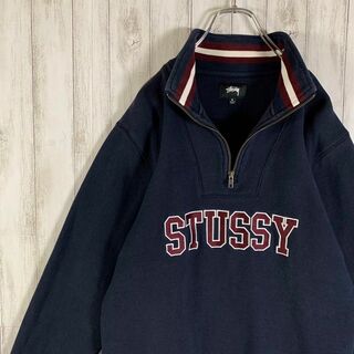 STUSSY - 【超希少モデル】ステューシー 刺繍ロゴ ハーフジップ 希少 ...