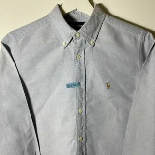 ポロラルフローレン(POLO RALPH LAUREN)の超美品！【ラルフローレン】ワンポイント　刺繍ロゴ　オックスフォード　レトロ　古着(シャツ/ブラウス(長袖/七分))