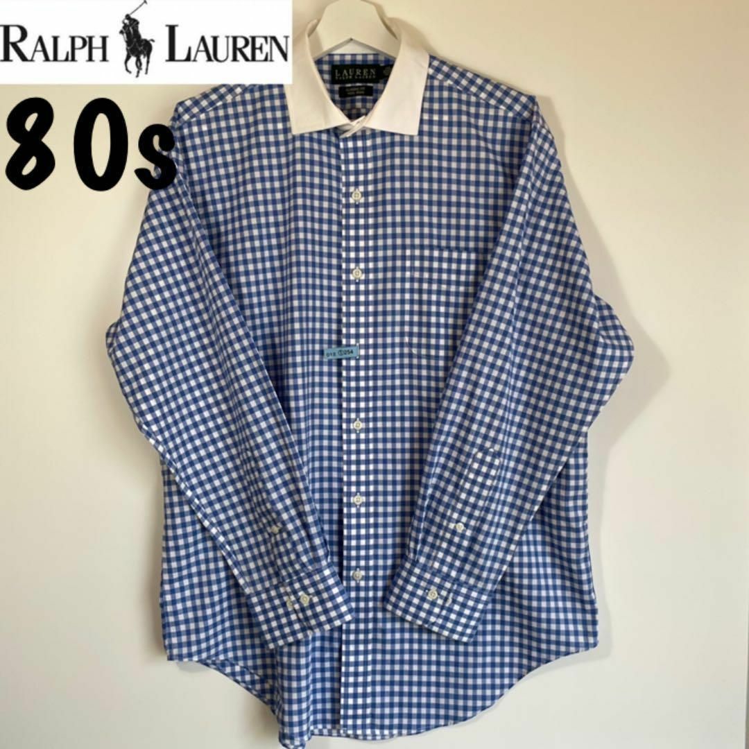 POLO RALPH LAUREN(ポロラルフローレン)の超美品❗️【アメリカ古着】80sラルフローレン緑タグギンガムチェックヴィンテージ メンズのトップス(シャツ)の商品写真