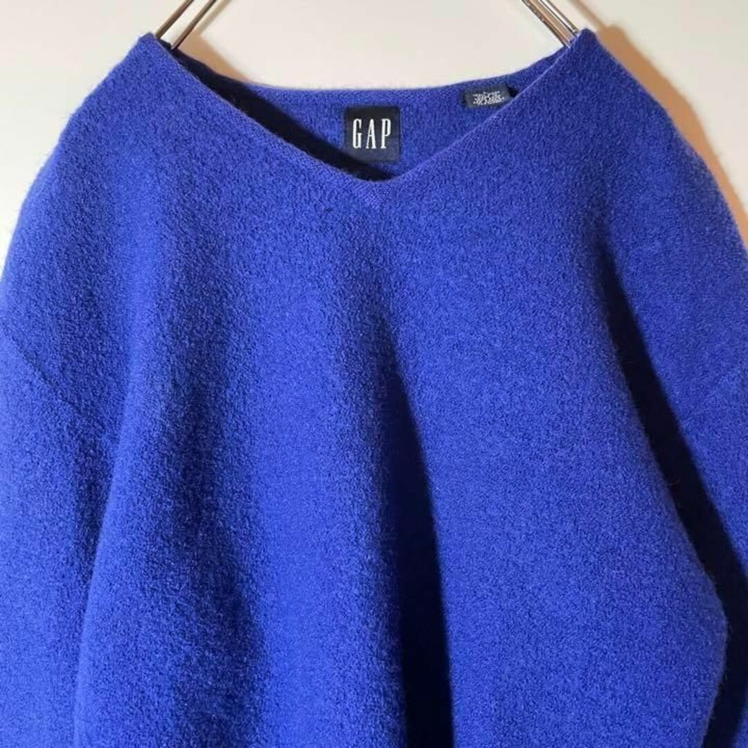 GAP(ギャップ)の【USA古着】90sOLDGAPオールドギャップ VINTAGE青ニット超美品 レディースのトップス(ニット/セーター)の商品写真