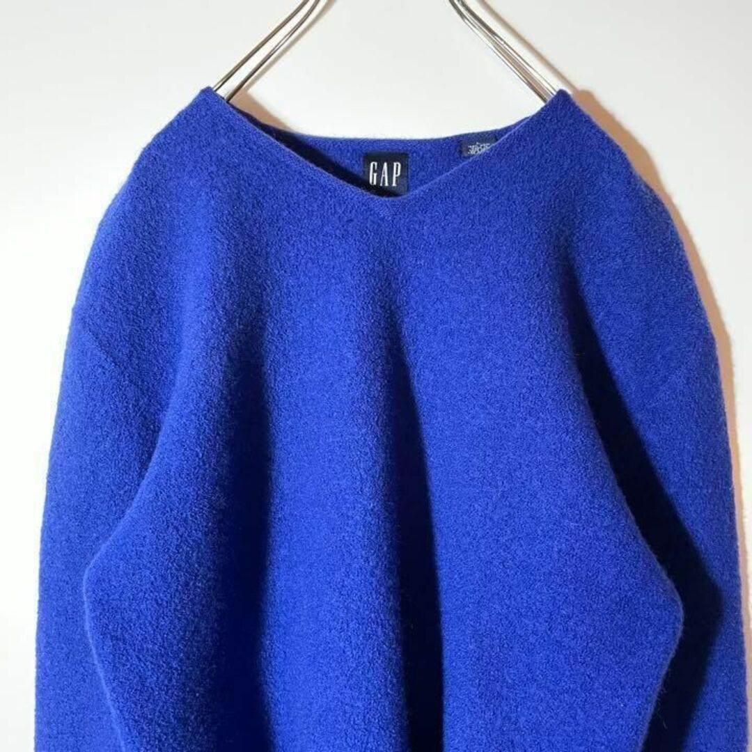 GAP(ギャップ)の【USA古着】90sOLDGAPオールドギャップ VINTAGE青ニット超美品 レディースのトップス(ニット/セーター)の商品写真