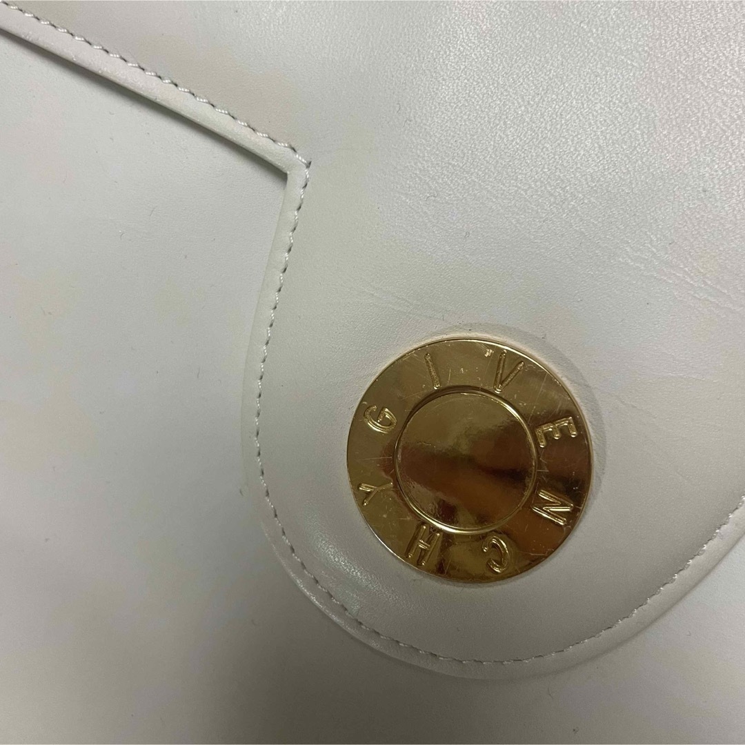 GIVENCHY ショルダーバッグ ゴールド 金具 レザー ホワイト レア 希少