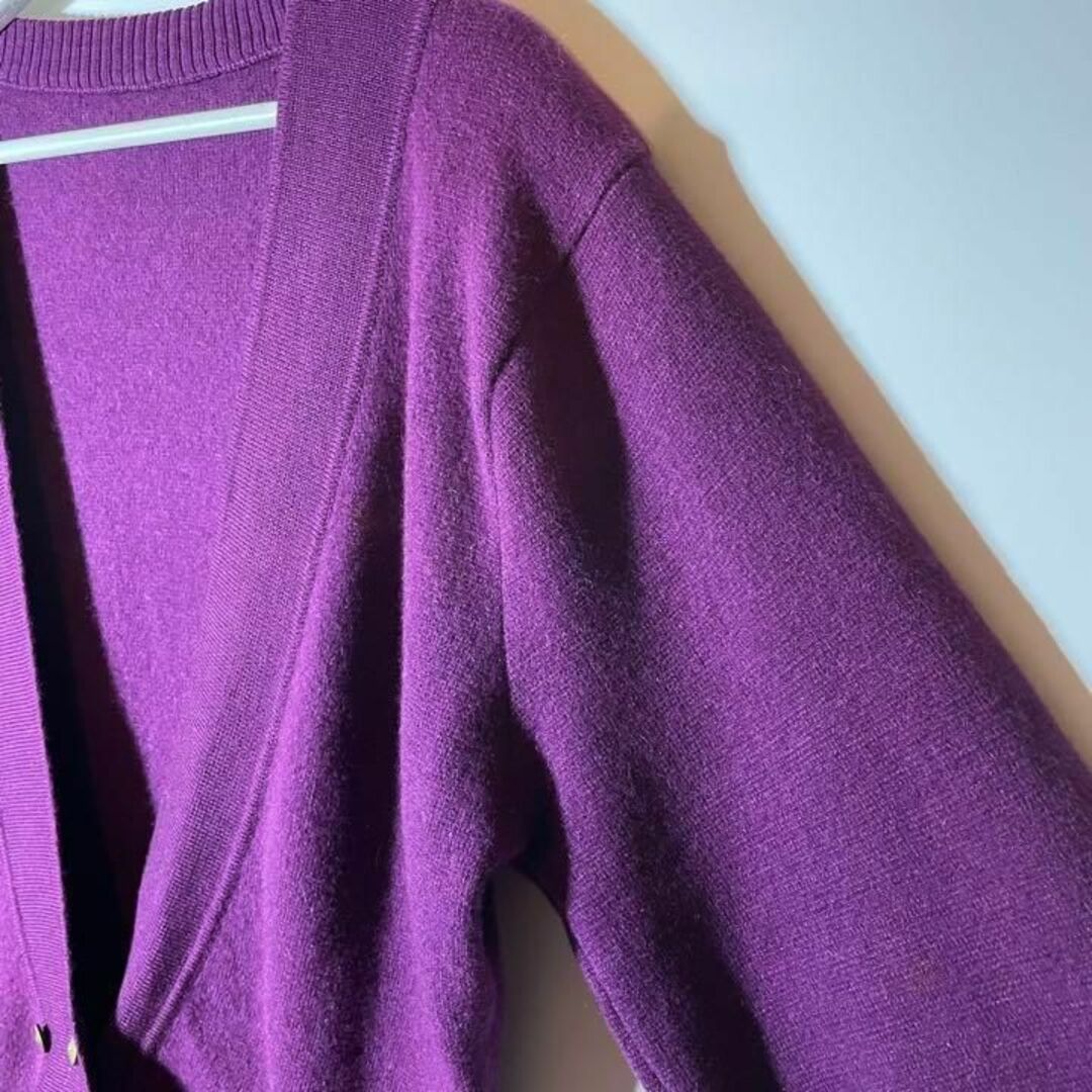 ロンドンガール❗️ウール紫ニットVINTAGEレトロ高品質 超美品【USA】