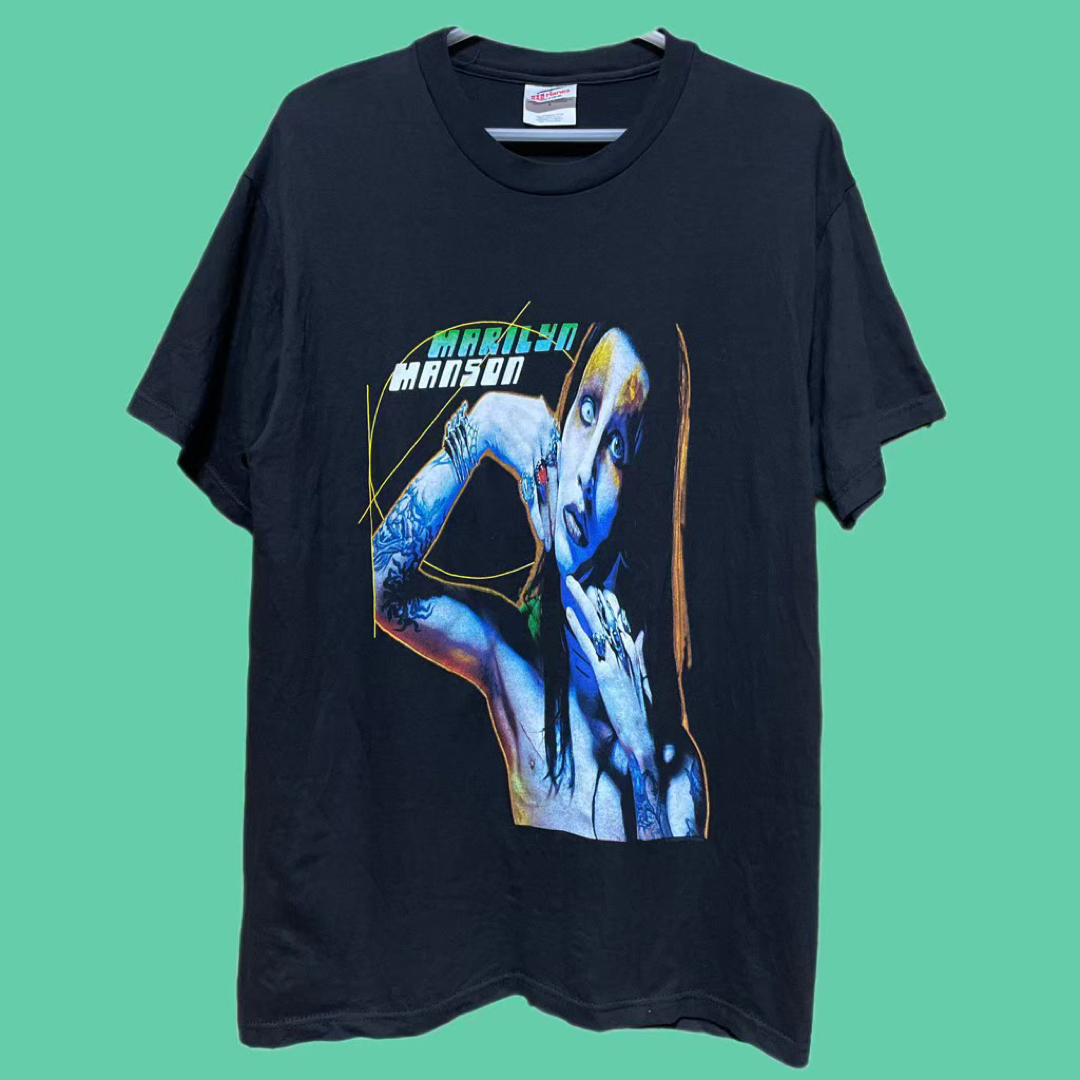 cm着丈90s MARILYN MANSON マリリンマンソン Tシャツ ビンテージ