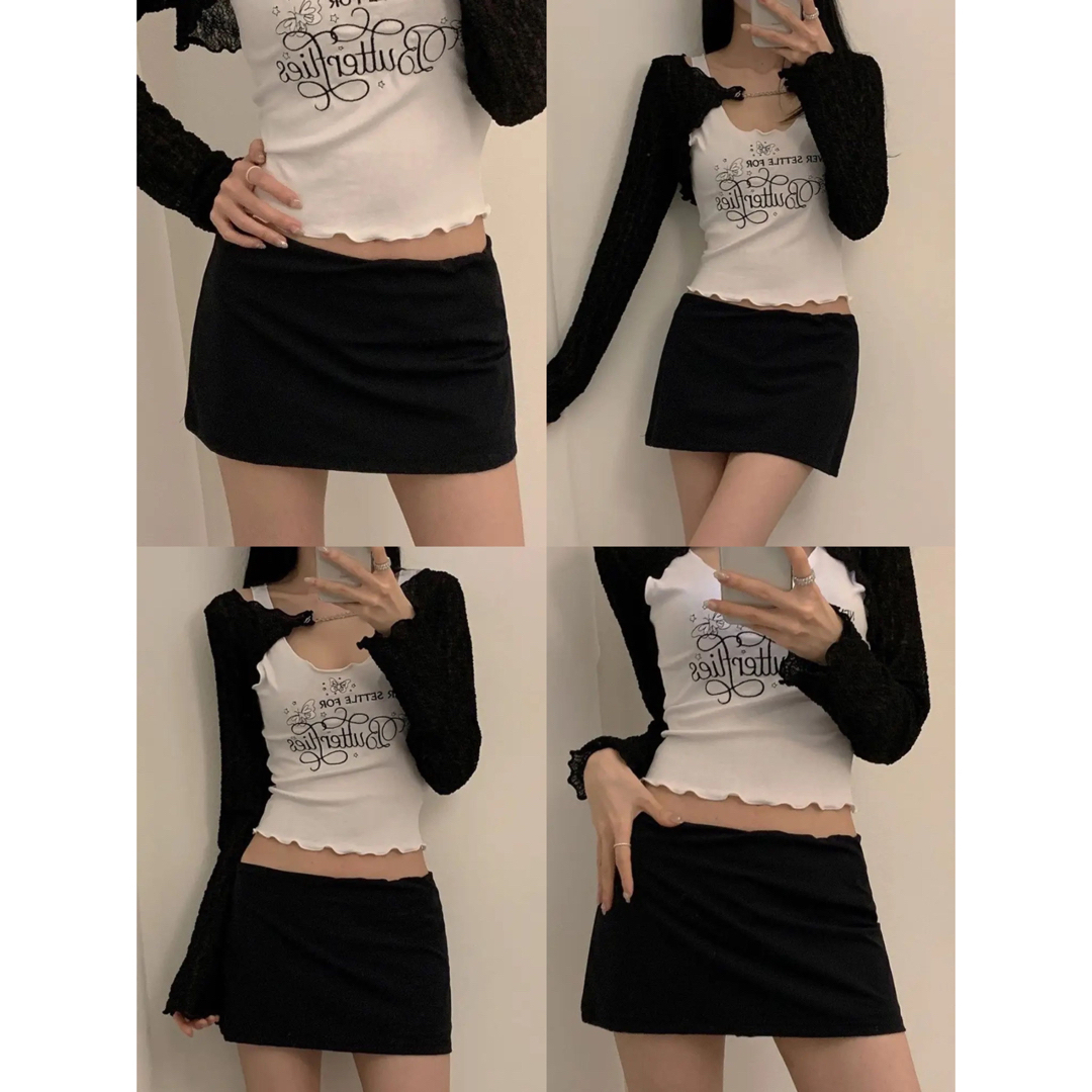 Bubbles(バブルス)の【新品・未使用】韓国ファッション  キュロットスカート　ブラック レディースのスカート(ミニスカート)の商品写真