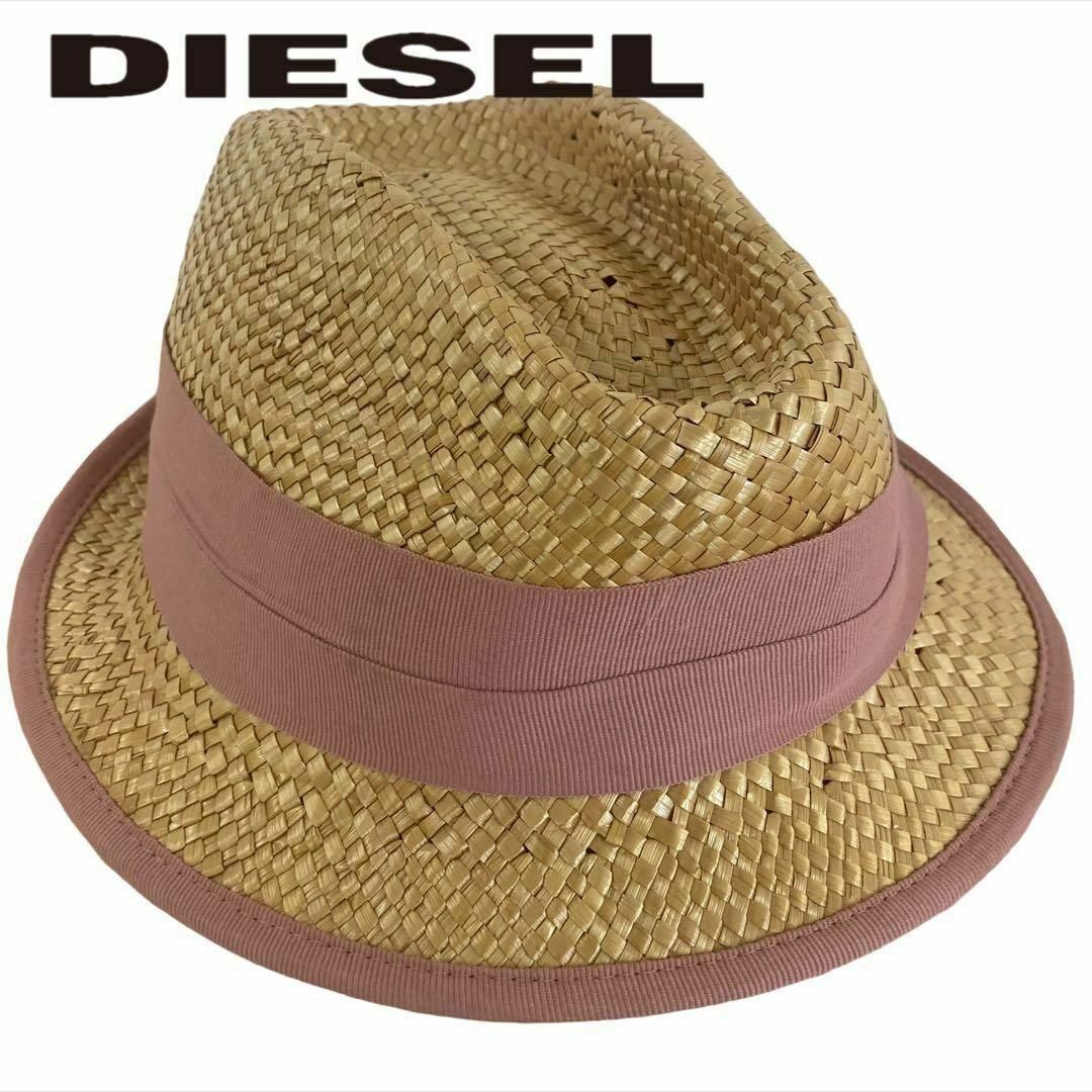 DIESEL(ディーゼル)のDiesel 麦わら帽子 ハット レディースの帽子(麦わら帽子/ストローハット)の商品写真