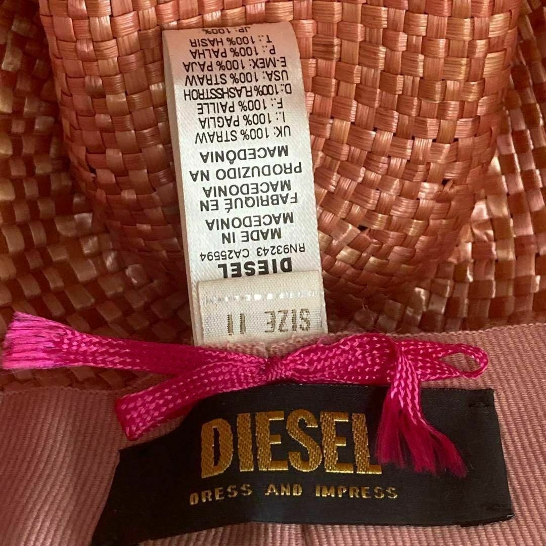 DIESEL(ディーゼル)のDiesel 麦わら帽子 ハット レディースの帽子(麦わら帽子/ストローハット)の商品写真