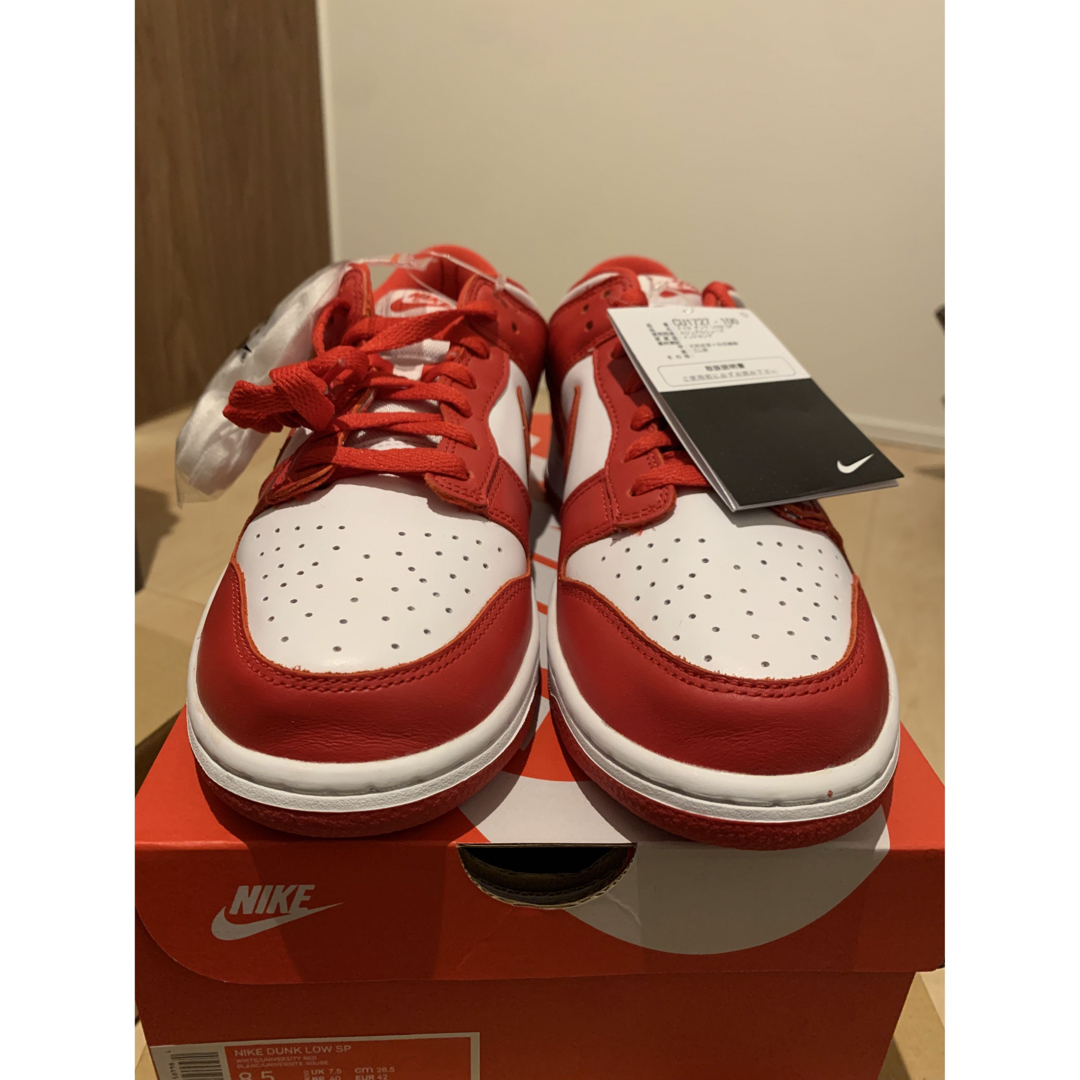 NIKE DUNK LOW White&University Red 26.5 1