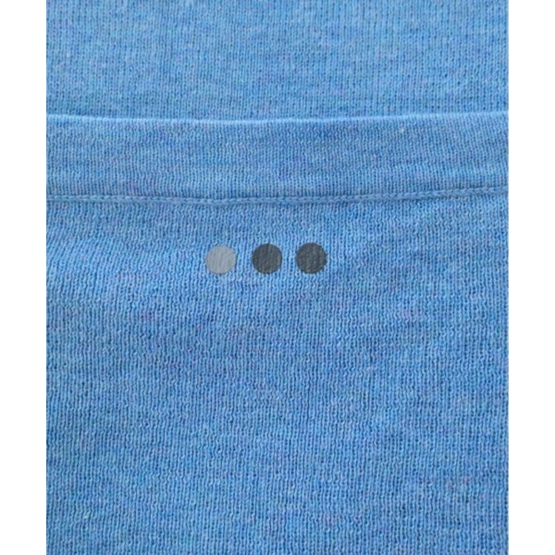 three dots スリードッツ ニット・セーター S 水色系x黒(ミックス)