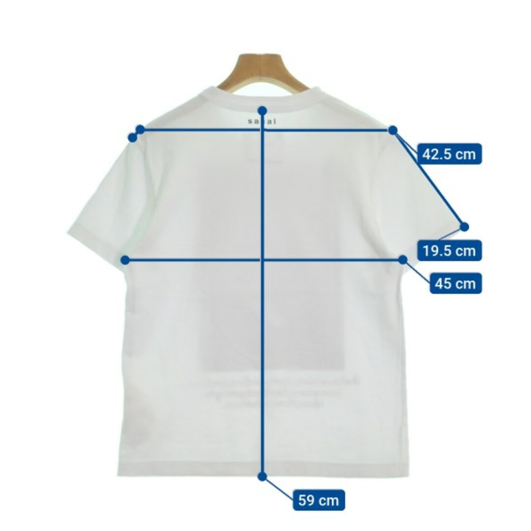 sacai サカイ Tシャツ・カットソー 0(XS位) 白 5