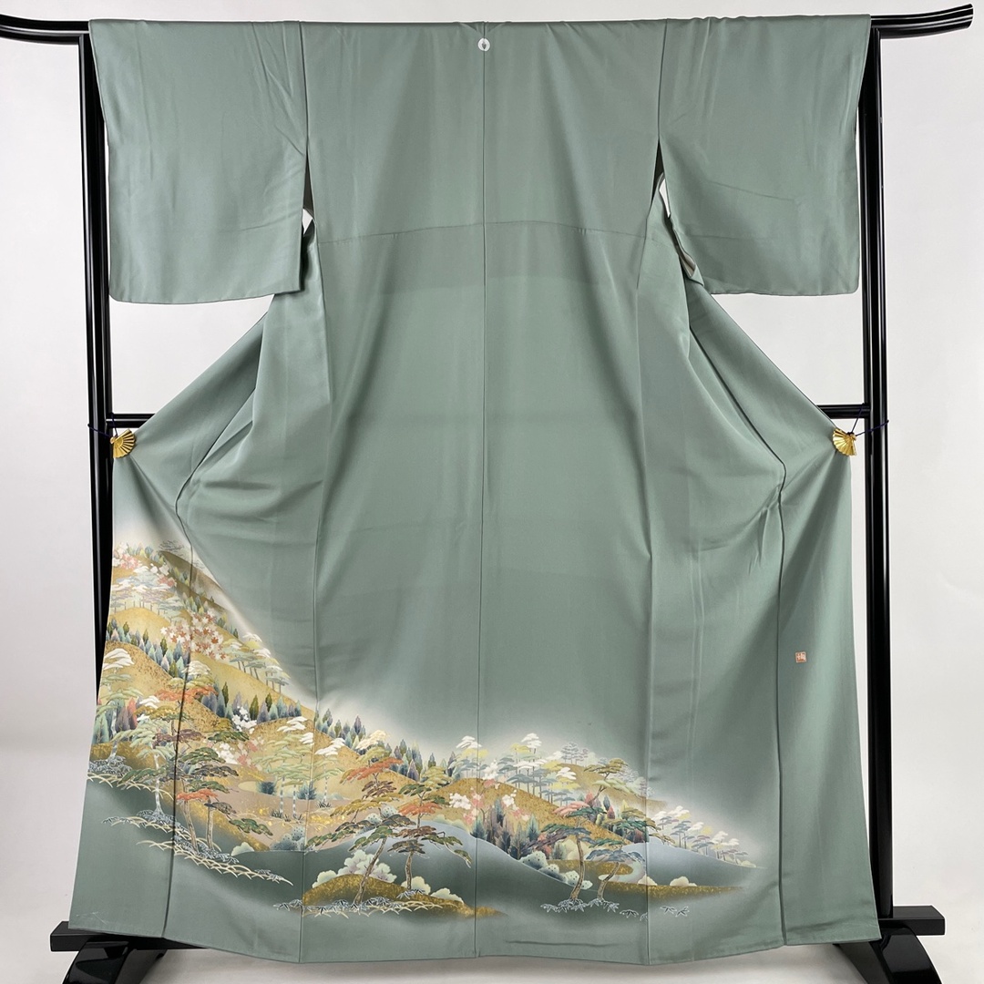 色留袖 身丈162cm 裄丈64.5cm 正絹 秀品