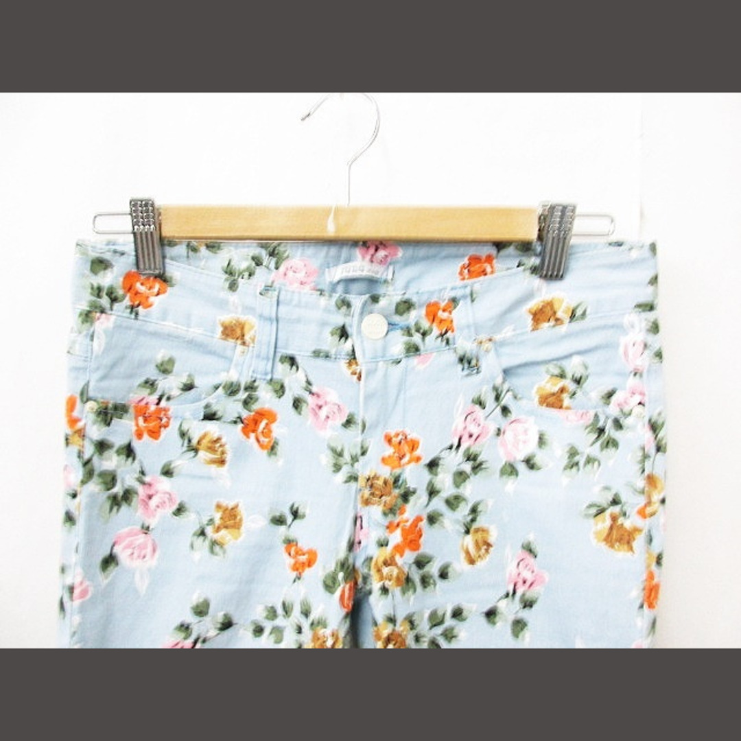 other(アザー)のJUDO JEANS パンツ スキニー リベット 花柄 水色 ライトブルー M レディースのパンツ(その他)の商品写真