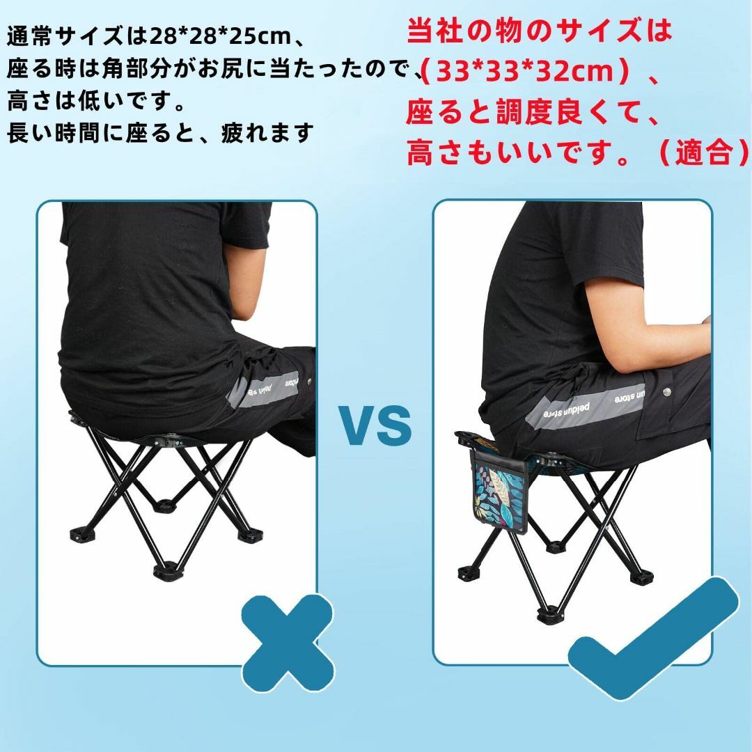 【色: Blue】YXYOUNG2個セット折りたたみ椅子 軽量 持ち運び 携帯便