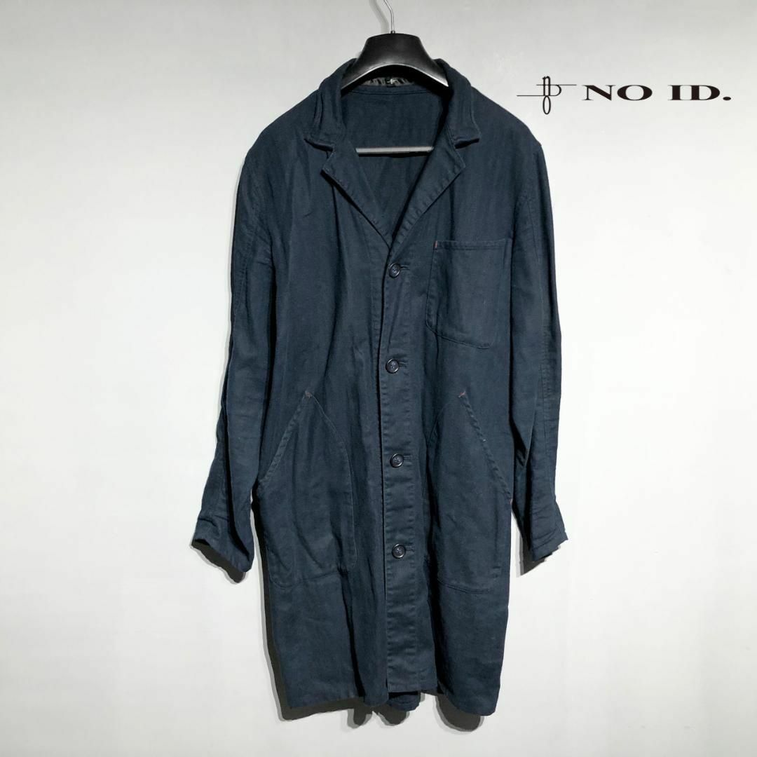 NO ID.(ノーアイディー)のNO ID. ノーアイディー デニム デザイン チェスターコート メンズのジャケット/アウター(チェスターコート)の商品写真