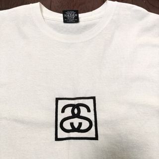 [大人気]　ステューシー　Tシャツ　胸元ポケット　刺繡ストックロゴ　波　80s柄