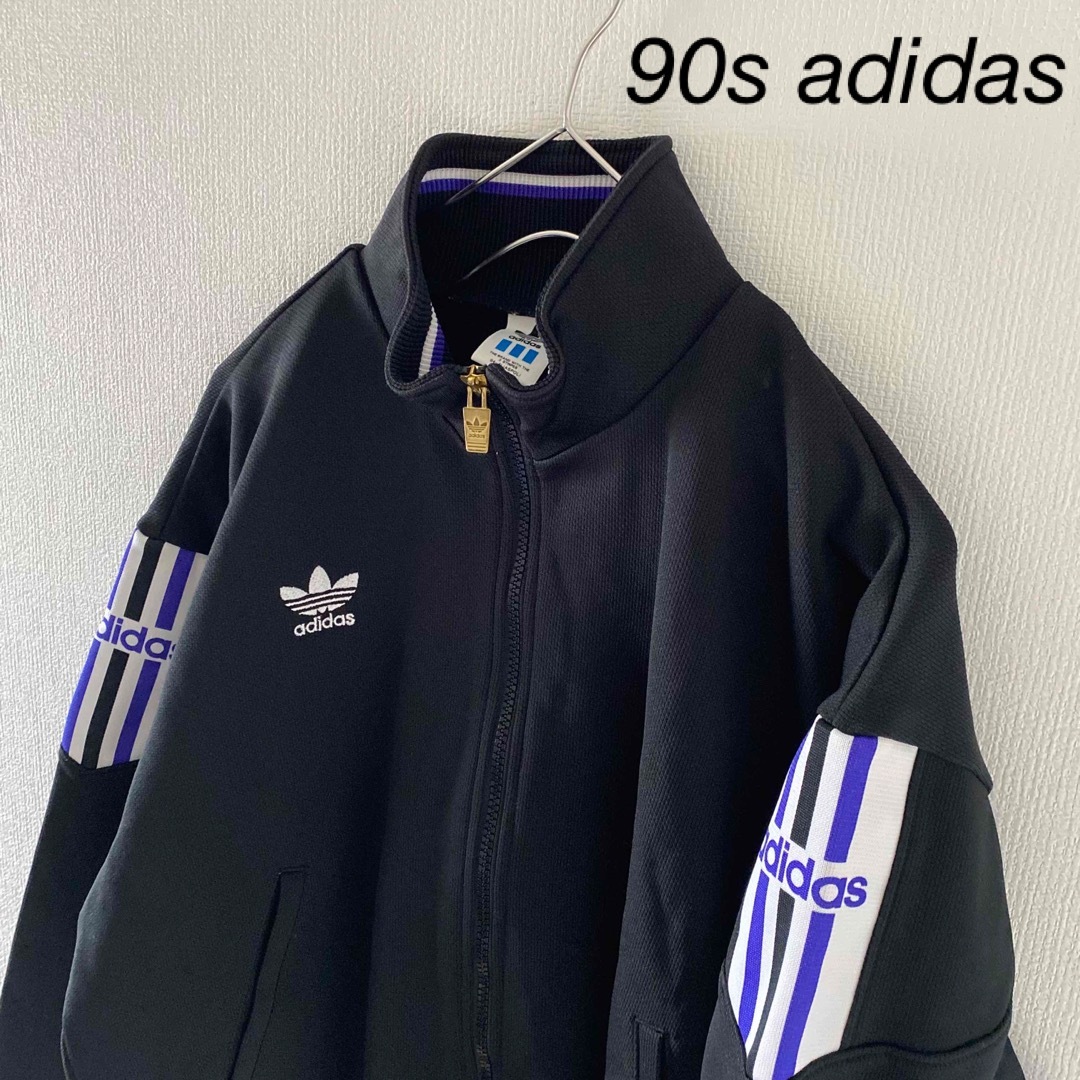 【adidas】アディダス ジャージ トラックジャケット XL ブラック 黒