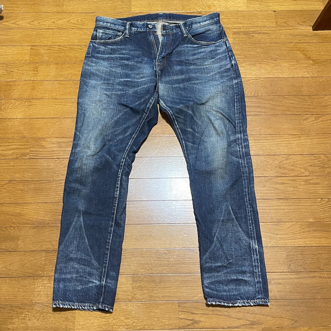 INDIGO素材SEQUEL×FRAGMENT DAMAGE DENIM PANTS INDIG