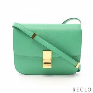 セリーヌ(celine)のクラシックボックス ミディアム ショルダーバッグ レザー ライトグリーン(ショルダーバッグ)