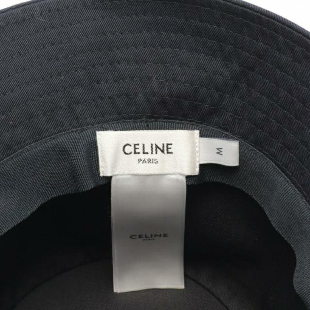 celine(セリーヌ)のバケット ハット 帽子 ロゴプリント コットン ブラック レディースの帽子(ハット)の商品写真