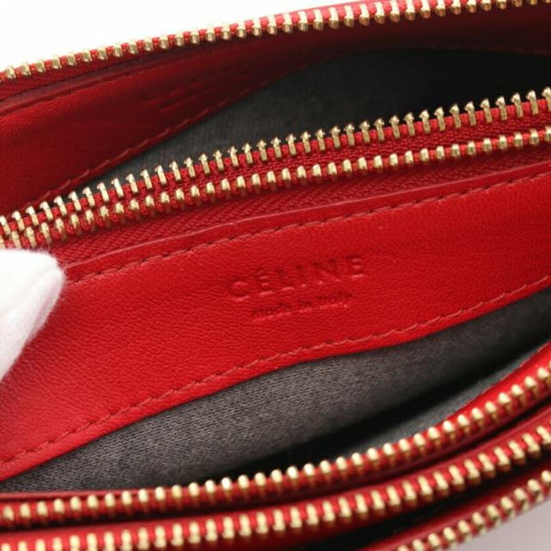 celine(セリーヌ)のTRIO SMALL トリオ スモール ショルダーバッグ レザー レッド レディースのバッグ(ショルダーバッグ)の商品写真