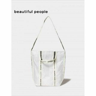 ビューティフルピープル(beautiful people)のbeautiful people セイルクロスロゴテープショルダーバッグ(トートバッグ)