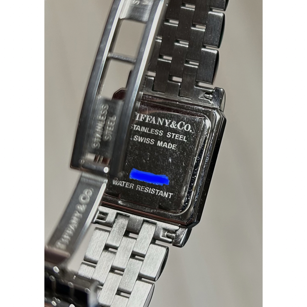 電池交換済／希少】TIFFANY&Co. ティファニー スクエア腕時計 スイス
