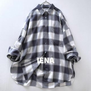 IENA - イエナ ネルチェックロングシャツ ワイド オーバーサイズ ...