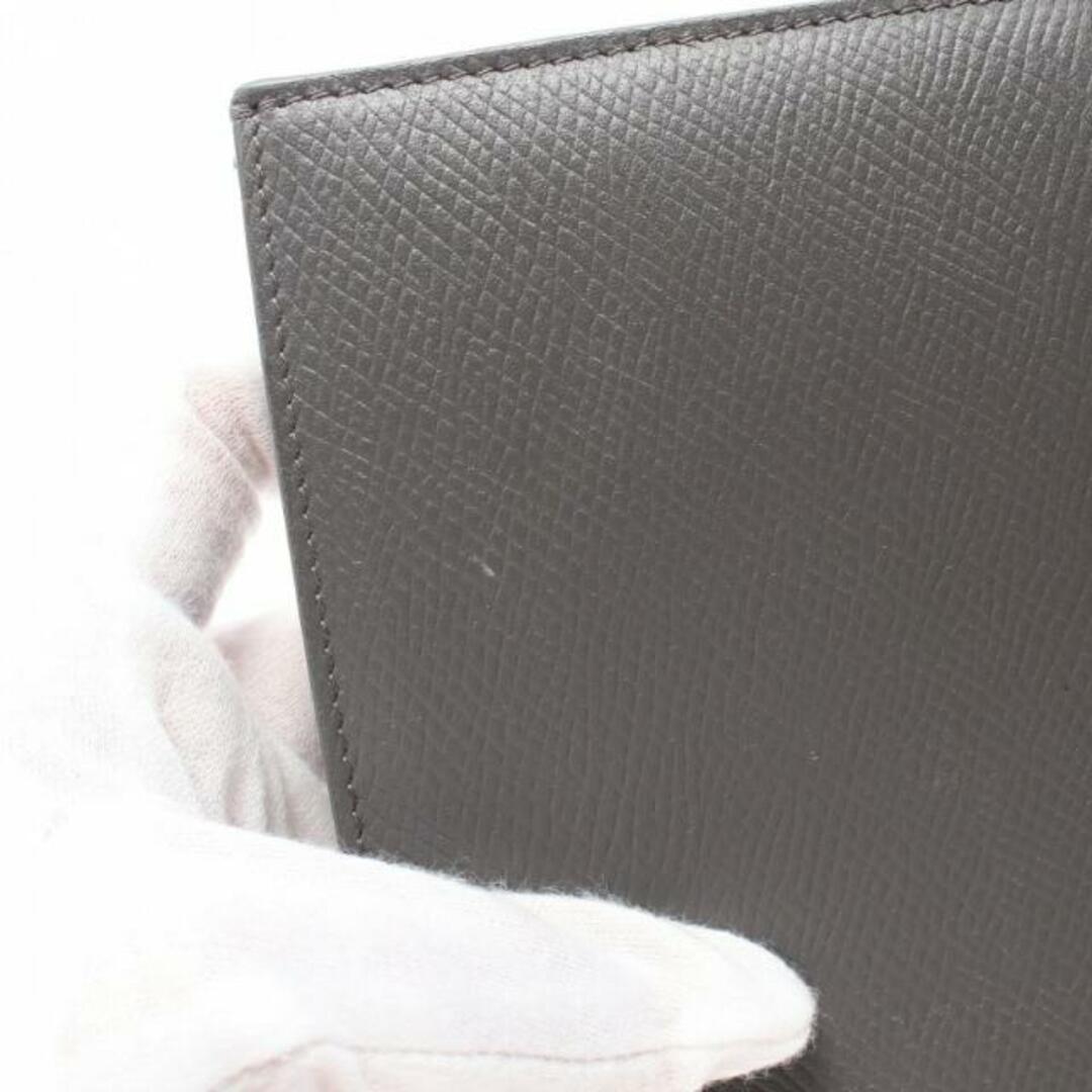 celine - ラージ ストラップ ウォレット 二つ折り長財布 レザー グレー