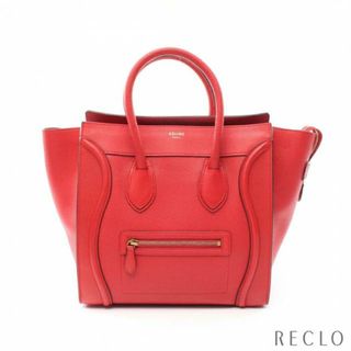 セリーヌ(celine)のラゲージ ミニショッパー ハンドバッグ レザー レッド(ハンドバッグ)