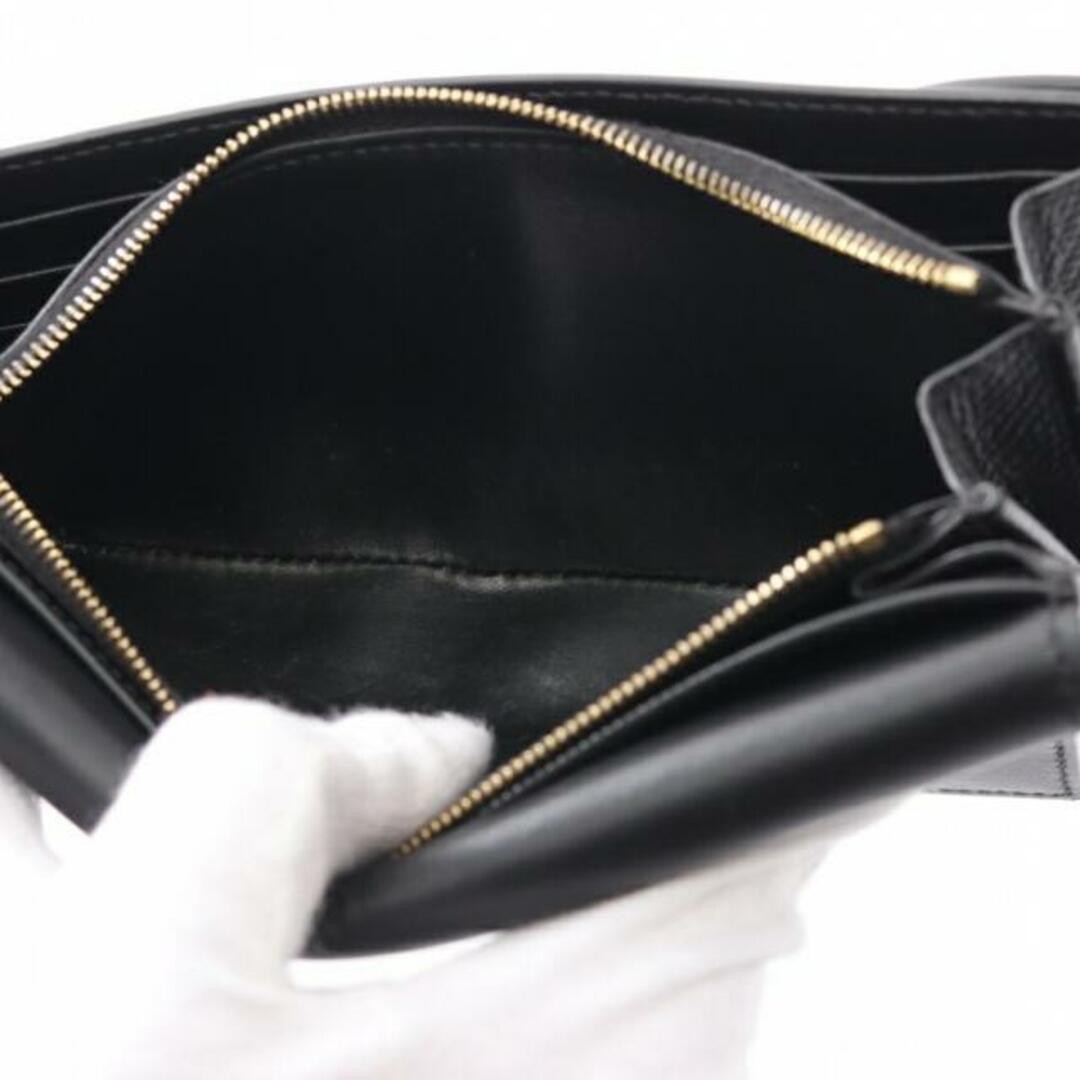 celine(セリーヌ)のラージフラップウォレット 二つ折り長財布 レザー ブラック レディースのファッション小物(財布)の商品写真