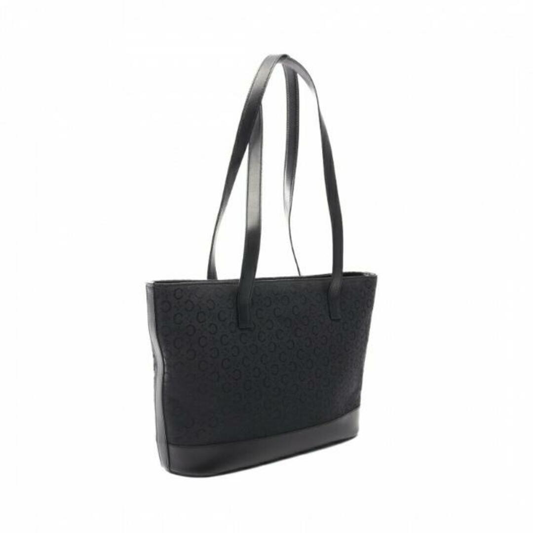 CELINE トートバッグ Cマカダム 黒 キャンバス レザー ハンドバッグ