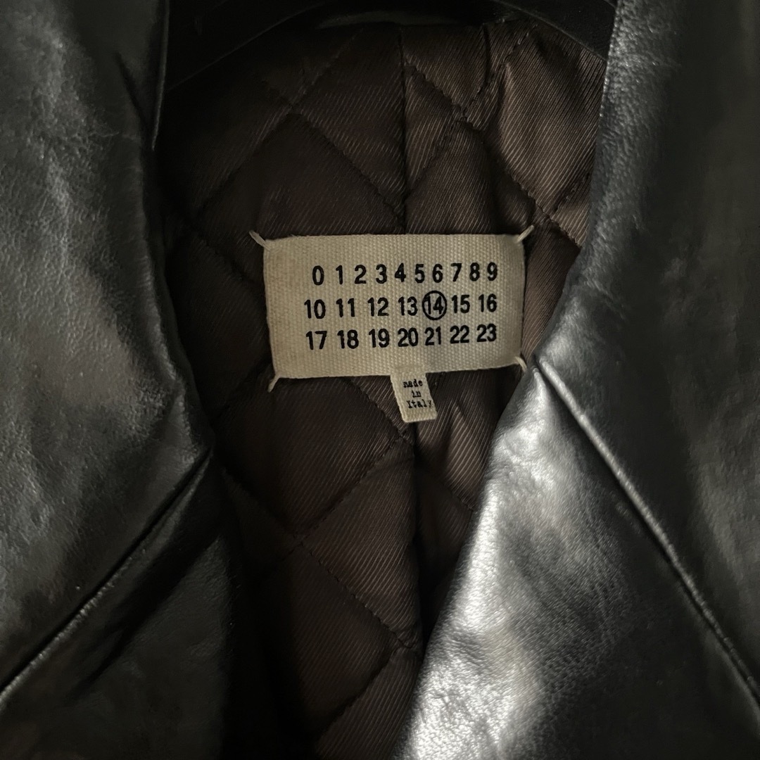 21aw Maison Margiela フェイクレザーコート ブラック L