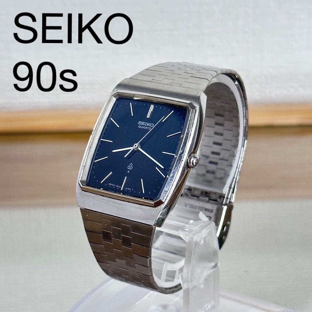 SEIKO - セイコー seiko クオーツ スクエア ブラック メンズ SEIKO - セイコー seiko クオーツ スクエア ブラック メンズ