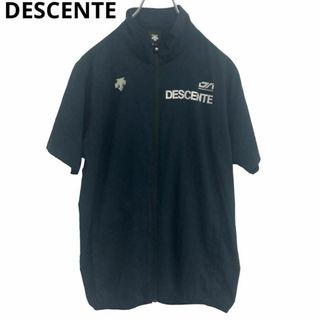 デサント(DESCENTE)のDESCENTE 半袖ロゴジャケット　ブラック(Tシャツ/カットソー(半袖/袖なし))